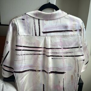 Babaton silk button up cropped, size small, excellent condition